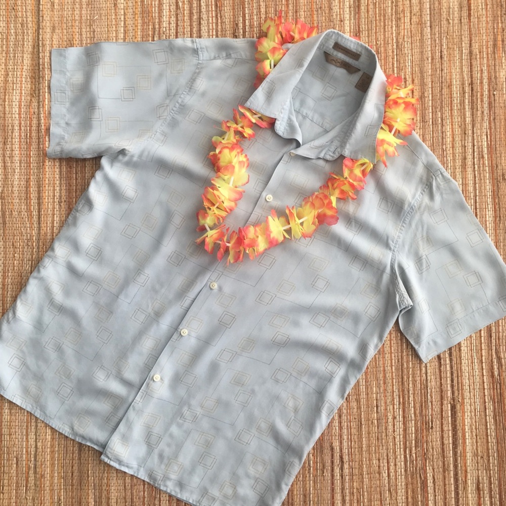 Mens A(X)IST Retro Styled Camp Shirt LG